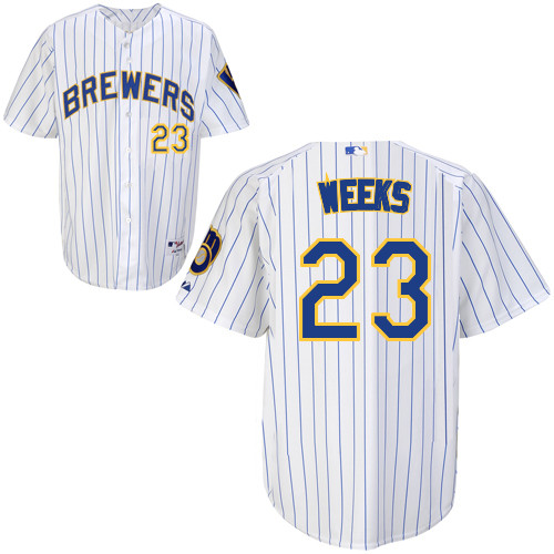 Rickie Weeks #23 MLB Jersey-Milwaukee Brewers Men's Authentic Alternate Home White Baseball Jersey